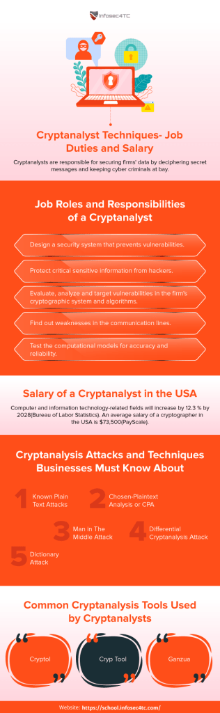 cryptanalyst techniques, job , duties