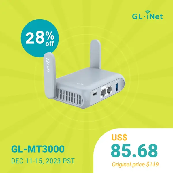 WiFi 6 Wireless Travel Gigabit Router InfoSec4TC