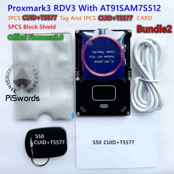 ⁦مجموعة تطوير Proxmark3، إصدار 3.0، تحتوي على جهاز قراءة وكتابة NFC PM3 مع برنامج ICEMAN. تُستخدم لنسخ واستنساخ بطاقات RFID وNFC، وتأتي مع منفذين USB وسعة 512 كيلوبايت.⁩ - الصورة ⁦3⁩