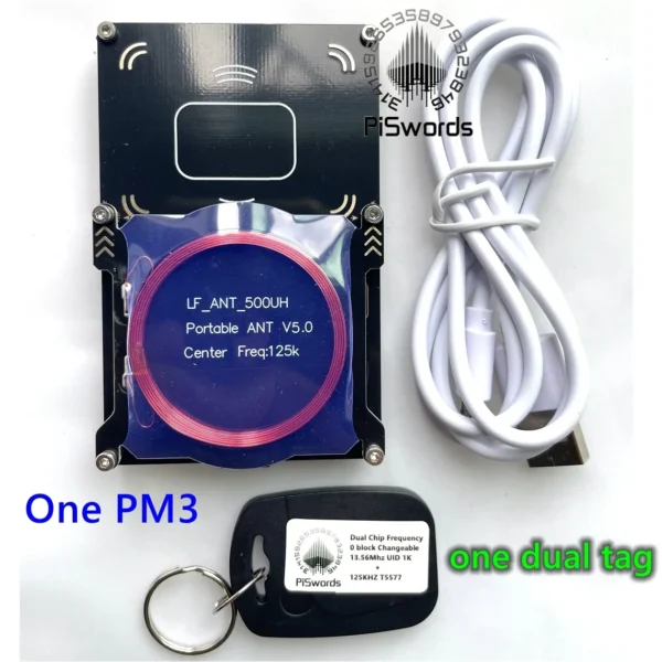 ⁦مجموعة تطوير Proxmark3، إصدار 3.0، تحتوي على جهاز قراءة وكتابة NFC PM3 مع برنامج ICEMAN. تُستخدم لنسخ واستنساخ بطاقات RFID وNFC، وتأتي مع منفذين USB وسعة 512 كيلوبايت.⁩ - الصورة ⁦4⁩