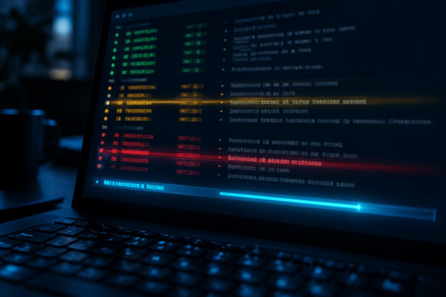 Lynis audit terminal output showing hardening index and warnings